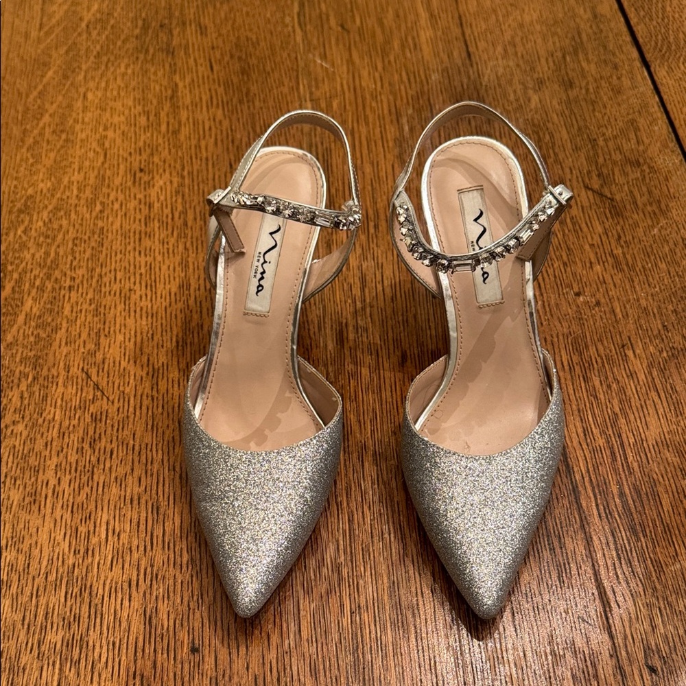 Nina sparkly heels with sequin strap - size 7.5